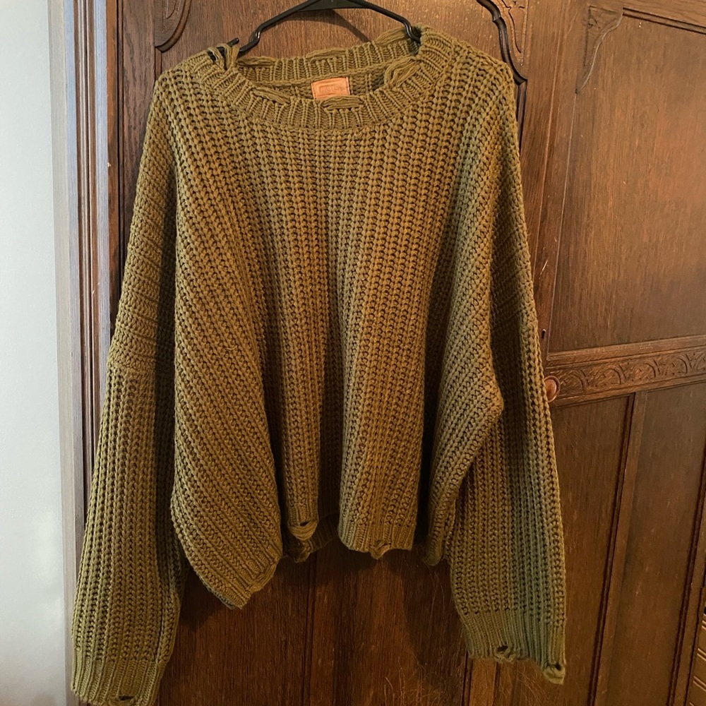 POL Army Green Sweater
